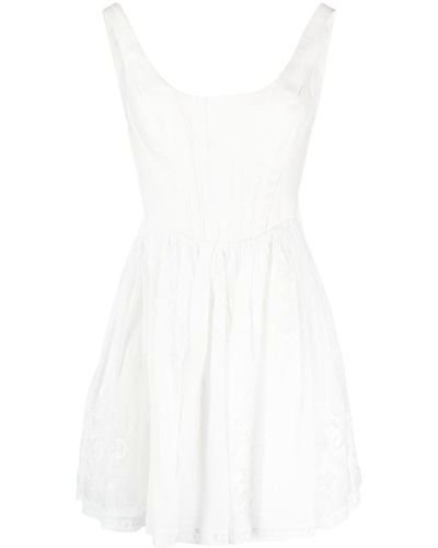 Zimmermann Alight Corset Linen Minidress - White