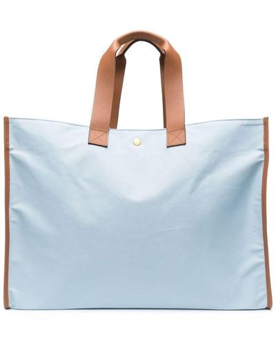 Mackintosh Handtasche mit Logo-Schild - Blau