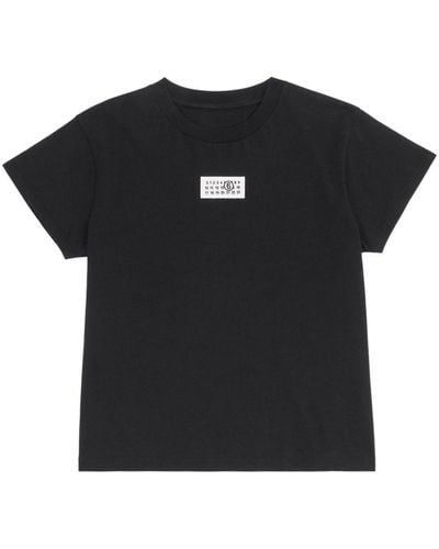 MM6 by Maison Martin Margiela ナンバーモチーフ Tシャツ - ブラック