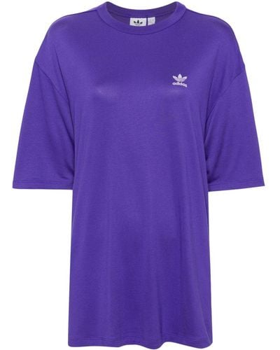 adidas Trefoil Logo-appliqué T-shirt - Purple