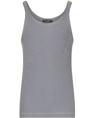 Dolce & Gabbana Trägershirt mit U-Ausschnitt - Grau