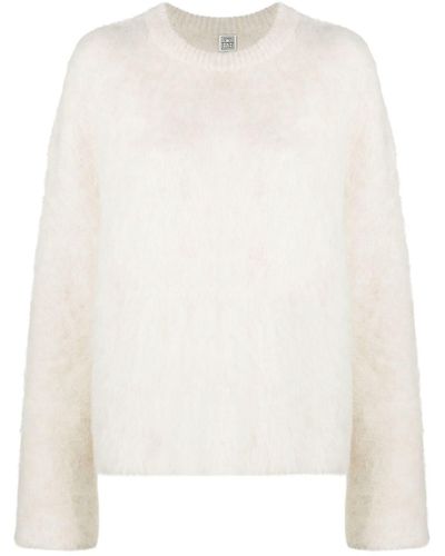 Totême Crew-neck Knitted Sweater - White