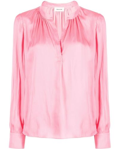 Zadig & Voltaire Tink Satin Blouse - Pink