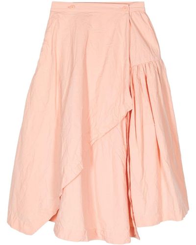 Casey Casey Javeline Asymmetric Cotton Skirt - ピンク