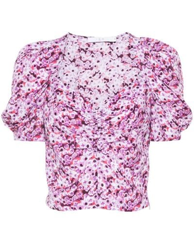 IRO Nunila Floral-print Blouse - Roze