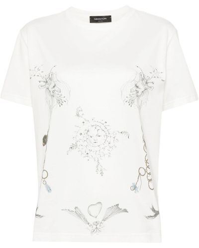 Fabiana Filippi Camiseta con estampado Fabula - Blanco