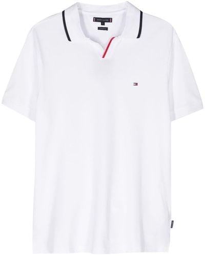 Tommy Hilfiger Pikee-Poloshirt mit Logo-Stickerei - Weiß