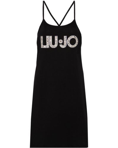 Liu Jo Logo-print Jersey Minidress - Black