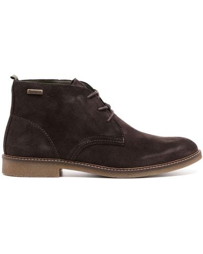 Barbour Lace-up Leather Boots - ブラウン