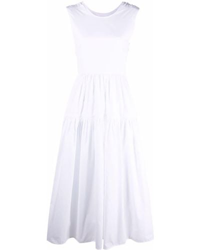 Cecilie Bahnsen Ruth Tiered Open-back Dress - White