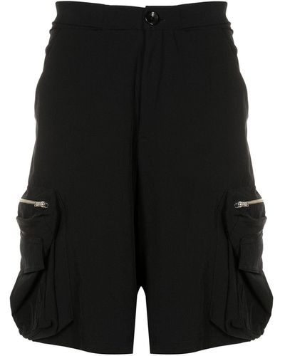 Amir Slama X Mahaslama Cargo-Shorts mit Reißverschlusstaschen - Schwarz