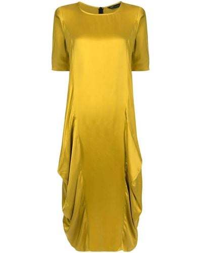 UMA | Raquel Davidowicz Silk Midi Dress - Yellow
