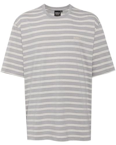 Barbour Striped Cotton T-shirt - Grey