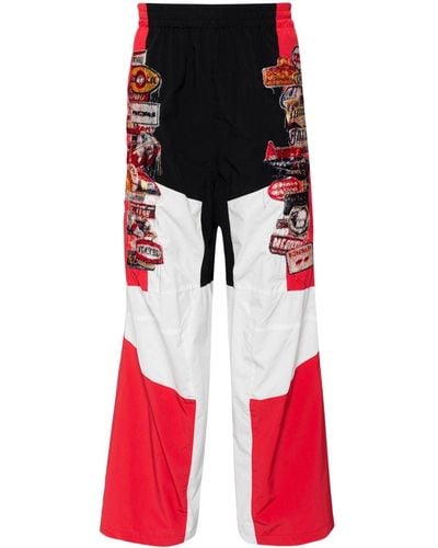 Doublet Pantalones de chándal con paneles - Rojo