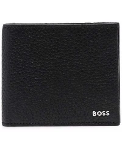 BOSS Bi-fold Pebble Wallet - Black