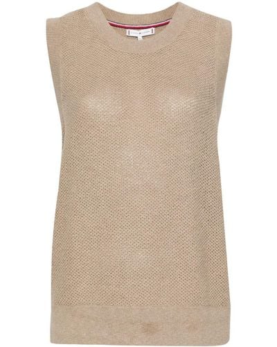 Tommy Hilfiger Open-knit Tank Top - Natural