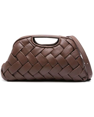 Officine Creative Helen Interwoven-design Clutch Bag - Brown