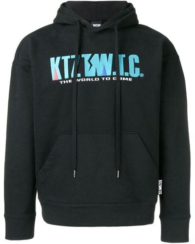KTZ Mountain Letter Embroidered Hoodie - Black