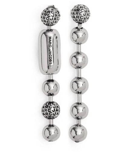 Marc Jacobs The Monogram Ball-chain Earrings - White