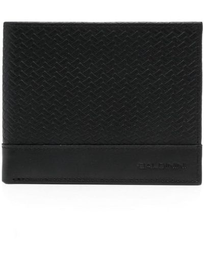 Baldinini Bi-fold Leather Wallet - Black