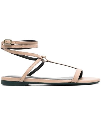 Patrizia Pepe Ankle-strap Flat Sandals - White