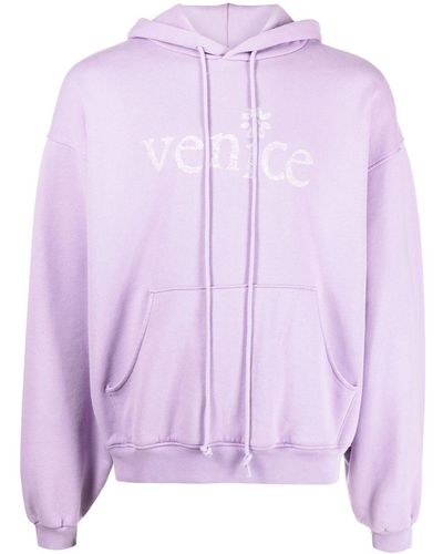 ERL Venice Logo-print Hoodie - Purple