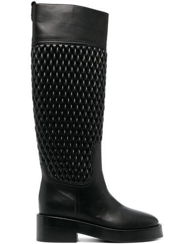 Casadei Dome Quilted Riding Boots - Black