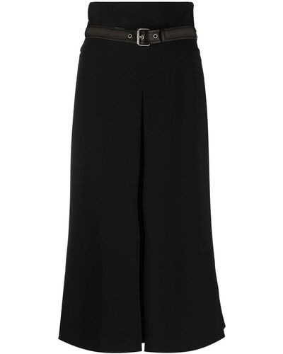 Moschino High-waisted Belted Skirt - Black