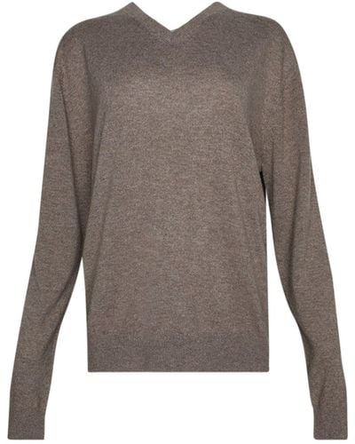 ÉTERNE Clive Drop-shoulder Cashmere Sweater - Grey