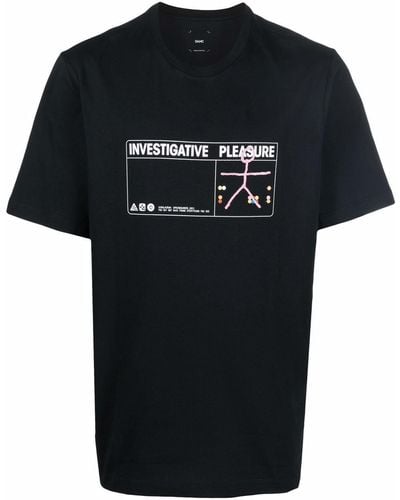 OAMC Camiseta con estampado gráfico - Negro