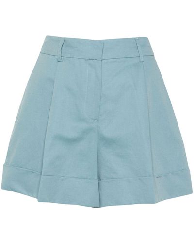 PT Torino Pleat-detail Shorts - ブルー
