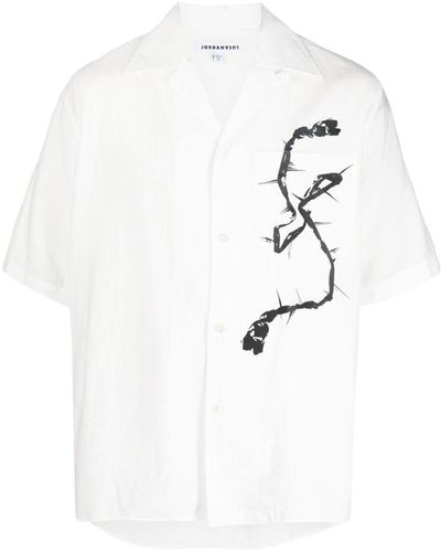 JORDANLUCA Overhemd Met Print - Wit