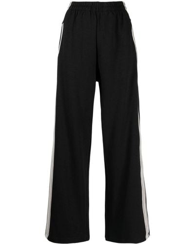 B+ AB Stripe-detail Wide-leg Pants - Black