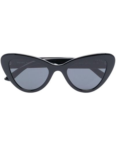 Prada Cat-Eye-Sonnenbrille mit Logo - Blau