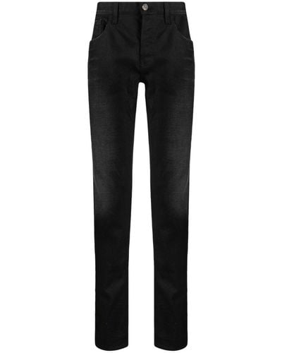 Gucci Whiskering-effect Slim-cut Jeans - Black