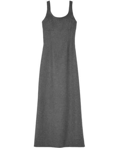 St. John Scoop-neck Sleeveless Dress - Gray