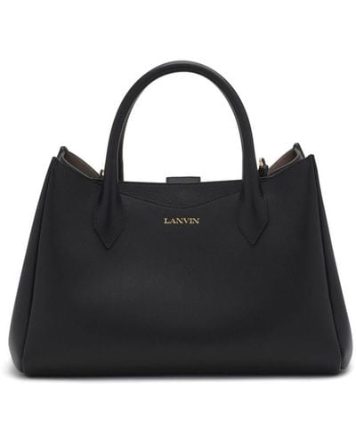 Lanvin Handtasche mit Logo - Schwarz