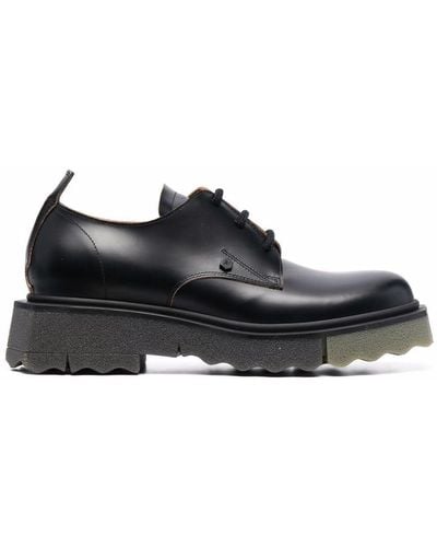 Off-White c/o Virgil Abloh Sponge-sole Leather Derby Shoes - Black