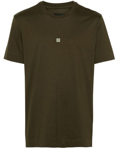 Givenchy T-shirt à logo 4G brodé - Vert