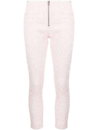 Isabel Marant Crinkled Cropped Pants - Pink