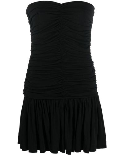 DSquared² Strapless Ruched Dress - Black