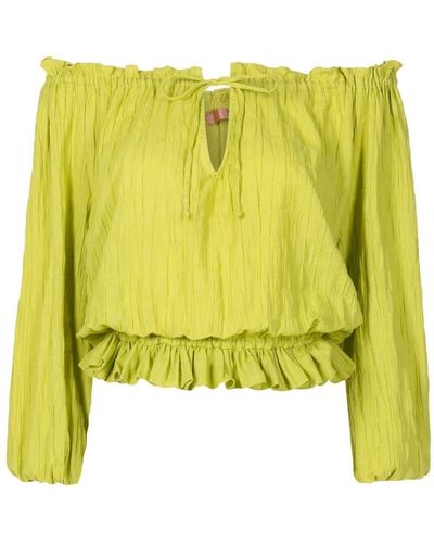 Clube Bossa Pisan Off-shoulder Blouse - Yellow