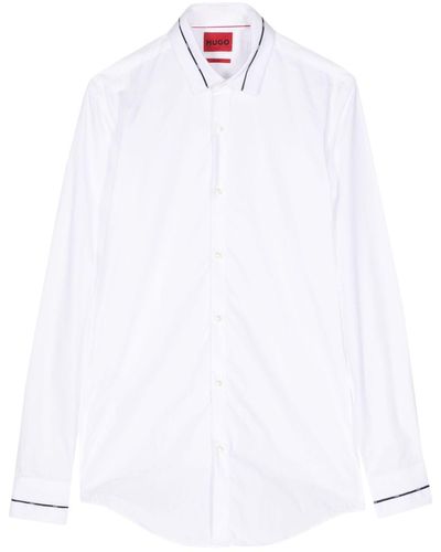 HUGO Long-sleeve Poplin Shirt - White