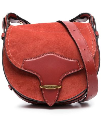 Isabel Marant Botsy Suede-leather Crossbody Bag - Red