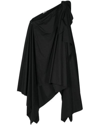 Bimba Y Lola One-shoulder Cotton Dress - Black