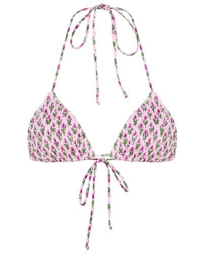 Mc2 Saint Barth Top de bikini Ria con motivo floral - Rosa