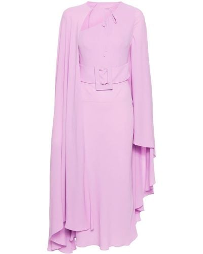 GIUSEPPE DI MORABITO Cape-detail Crepe Maxi Dress - Pink