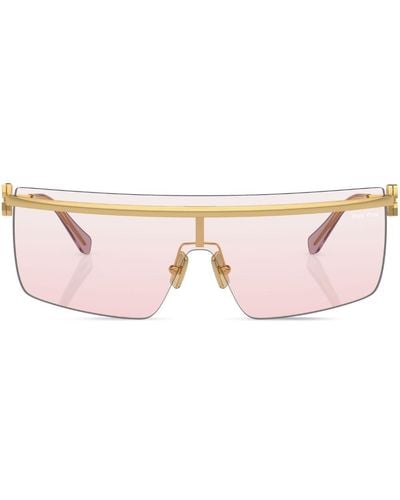 Miu Miu Rimless Square-frame Sunglasses - Pink