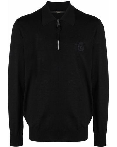 Billionaire Polo Style Logo Sweater - Black