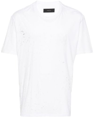 Amiri Core Shotgun T-Shirt im Distressed-Look - Weiß